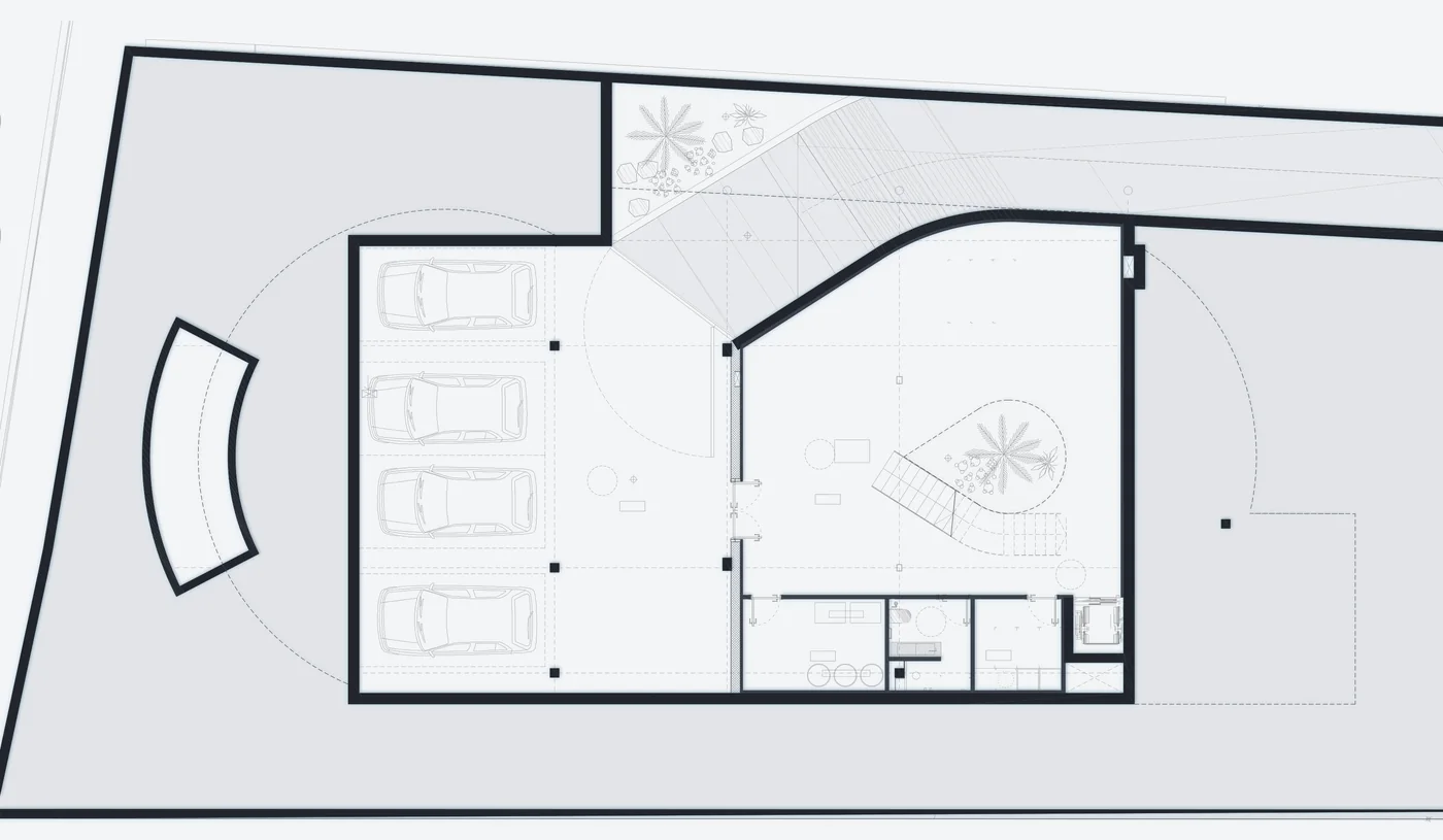 Floor plan of Villa Infinity, lower level